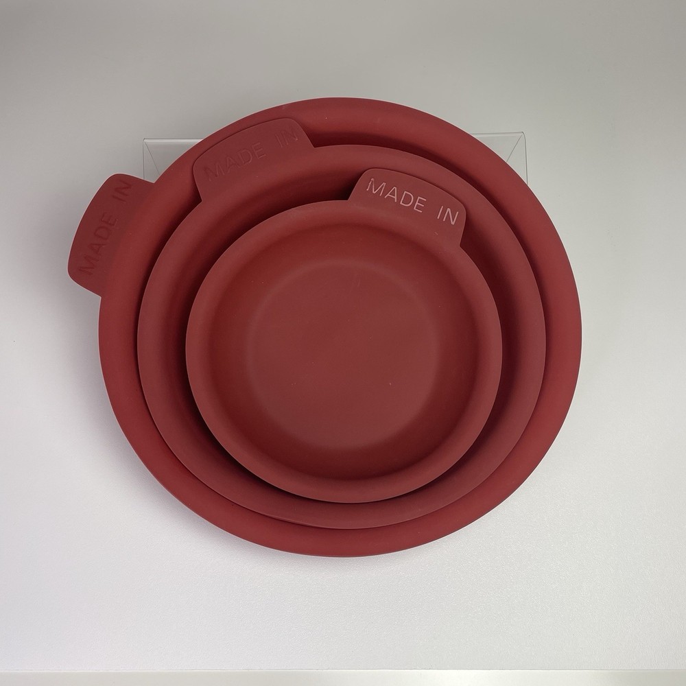 MADE IN Silicone Pan Protectors Red Cookware Scratch Guards Set