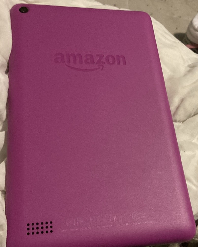 Amazon Fire Tablet 5th Gen - 8 Gb Purple With Black Case Charging Cable Nice