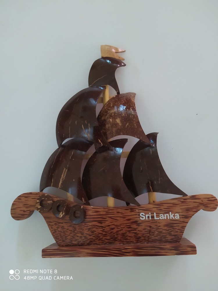 COCONUT SHELL SHIP hand made product 100% natural eco friendly