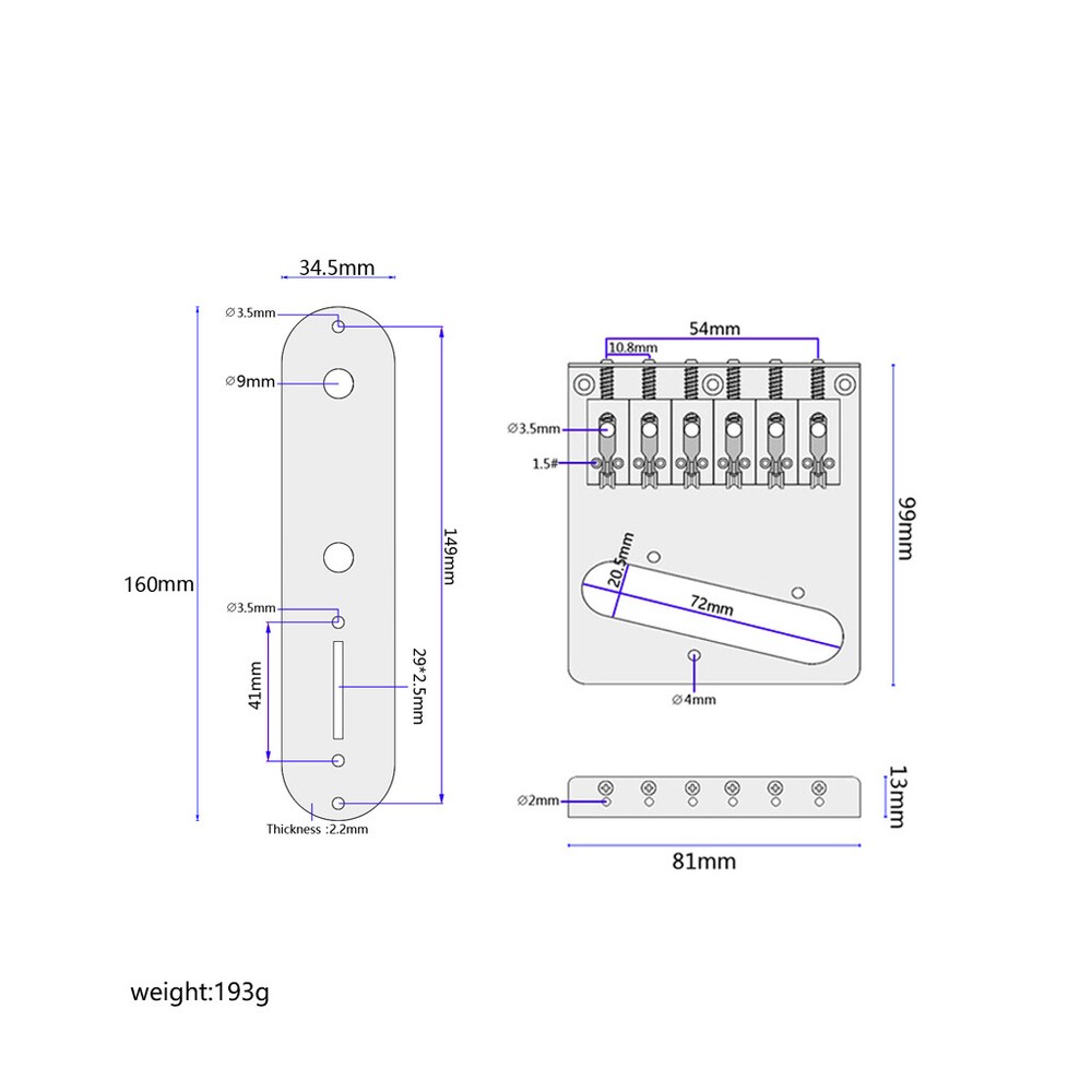 Pattern Carved Roller Saddle Bridge Plate Sets for 6 String Tele TL Telecaster