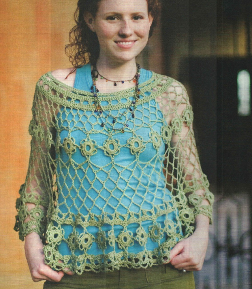 TITANIA'S CAPELET PONCHO WOMEN'S CROCHET PATTERN INSTRUCTIONS