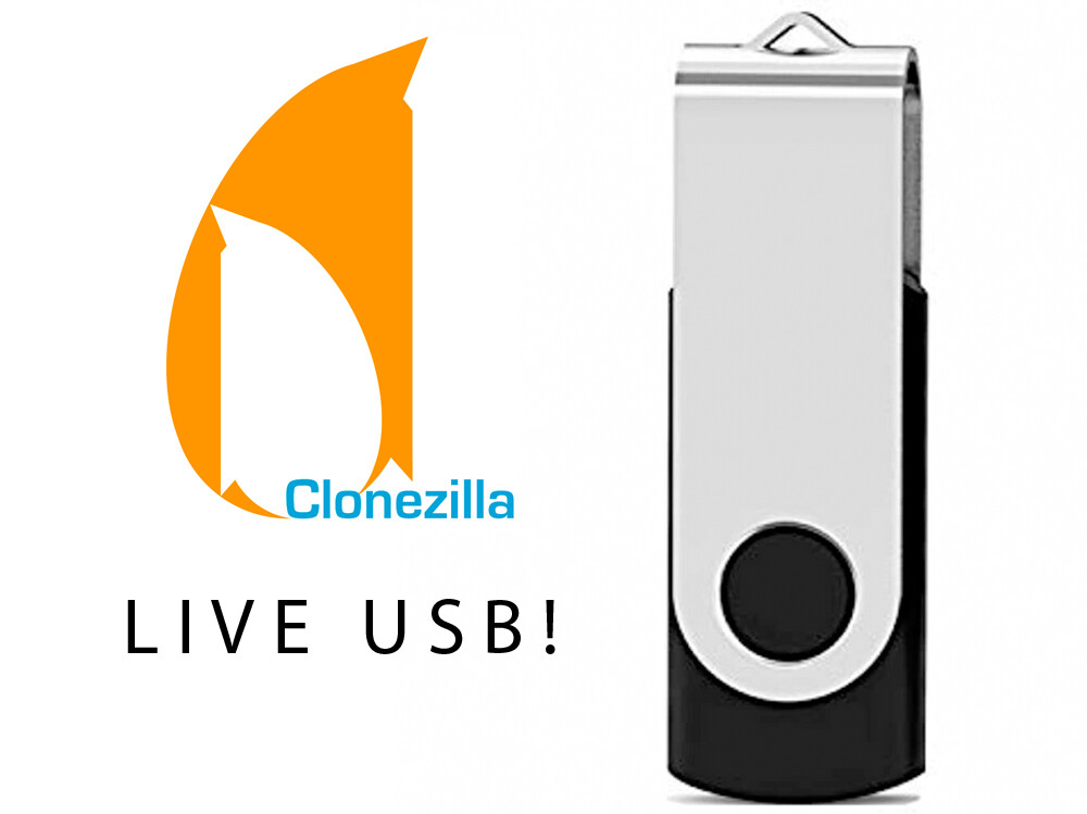 Clonezilla 8Gb Bootable USB Live Linux Essential Tools. Clone Drives Backup Save