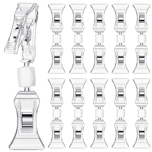 Pcs Double Sided Sign Clips Sign Display Mini Clip Clear Rotatable 100