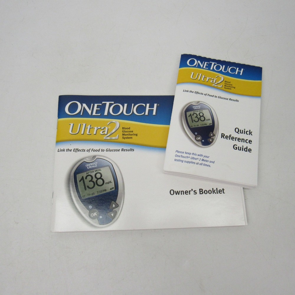 One Touch Ultra 2 Owners Manual Booklet and Quick Reference Guide ONLY