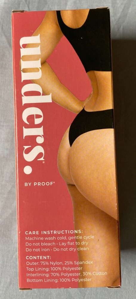 Unders By Proof Modern Period Protection Light XL Black NEW