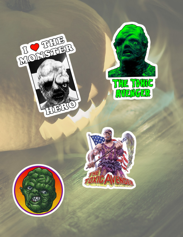 The Toxic Avenger 80's Movie 4pc Sticker Pack