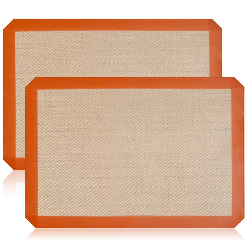 2-Pack Silicone Baking Mats – Non-Stick Reusable BPA-Free Oven Liners