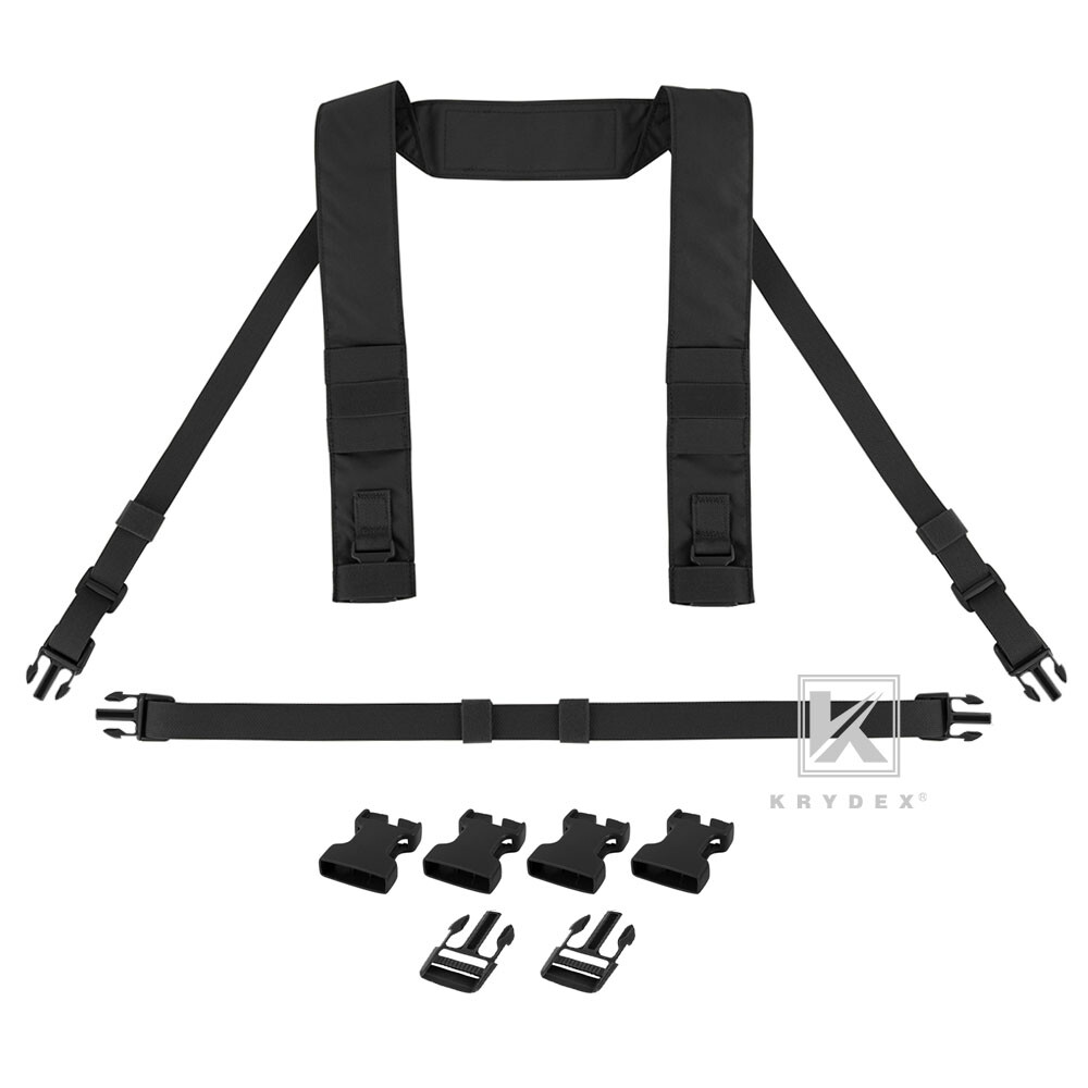KRYDEX Micro Fight Fat Strap and Back Strap Shoulder Strap for Chest Rig Placard