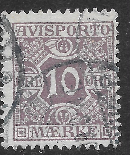 1907 DENMARK Newspaper SC#P4🔥 USED 🔥
