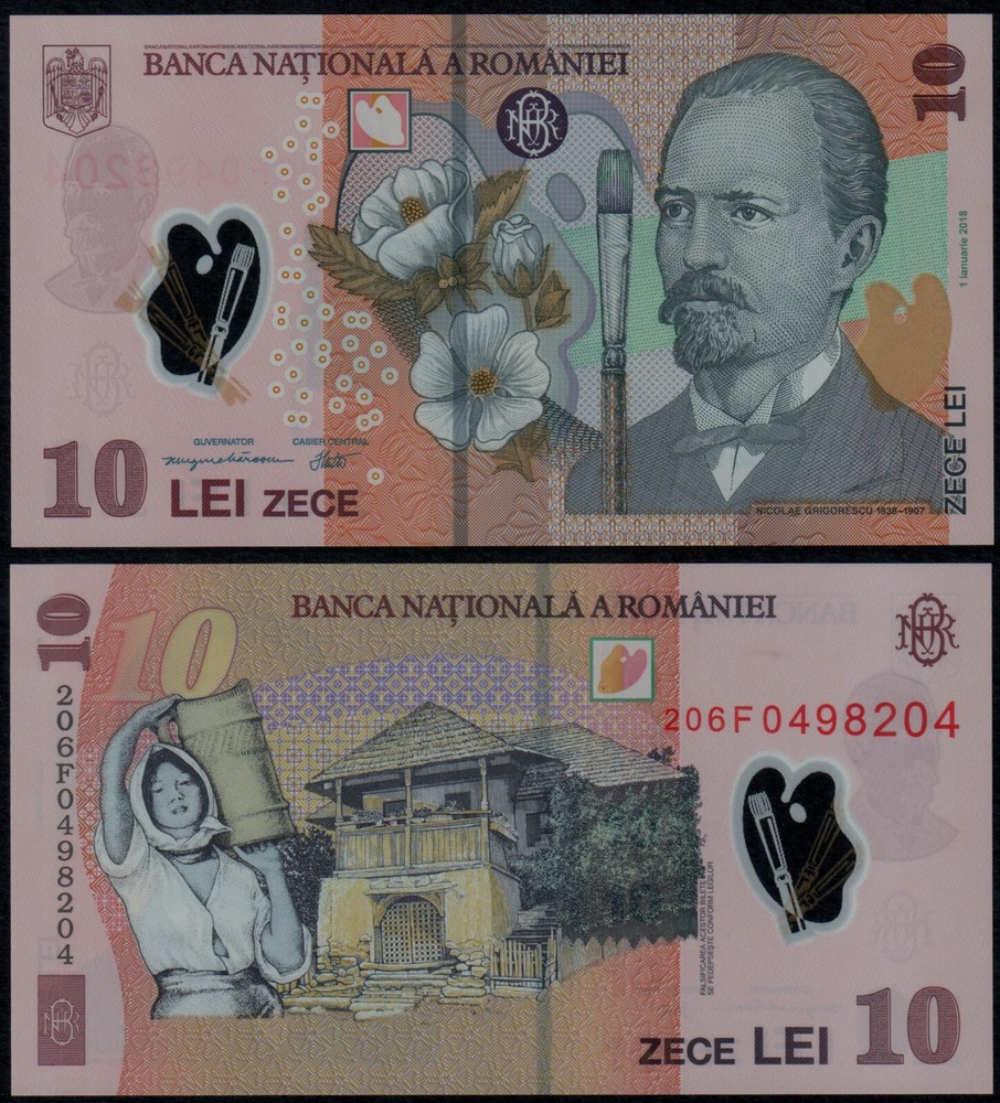 ROMANIA 10 LEI (P119k) 2020 POLYMER UNC