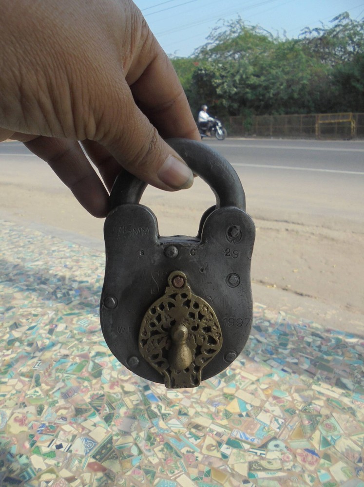 Vintage Iron Handcrafted Solid Heavy Fine Padlock