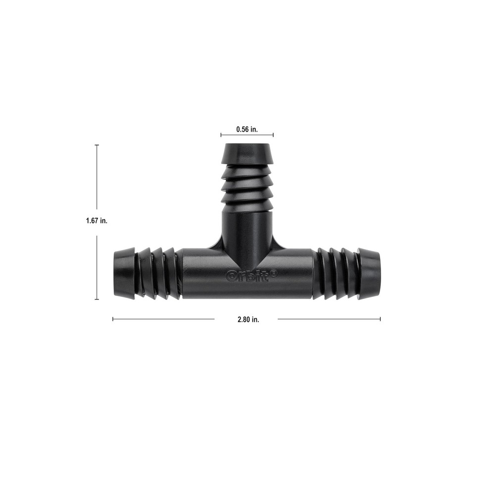 Orbit Underground 94350 Underground Sprinkler Flexible or Flex Pipe Barb Tee,...