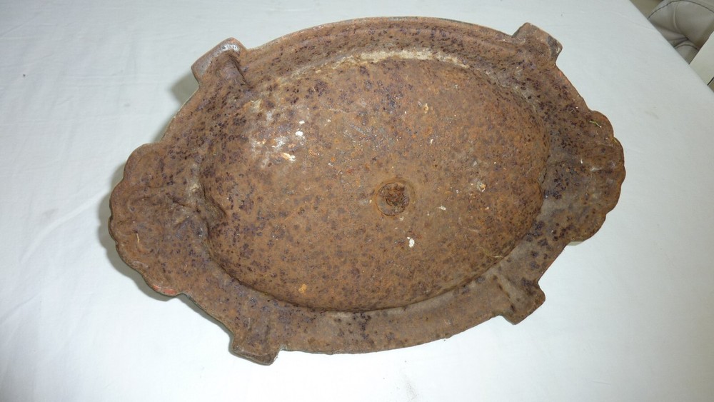 Original old antique Victorian Black cast iron boot scraper