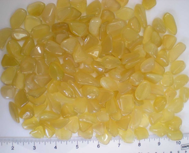 Yellow Opal - 12 Tumbled Stones rt431