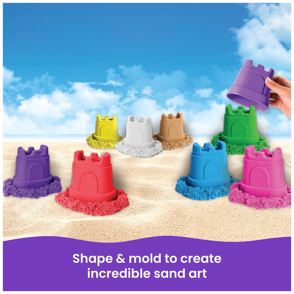 , Castle Containers 10-Color Moldable Play Sand Pack for Easter Basket Stuffe...