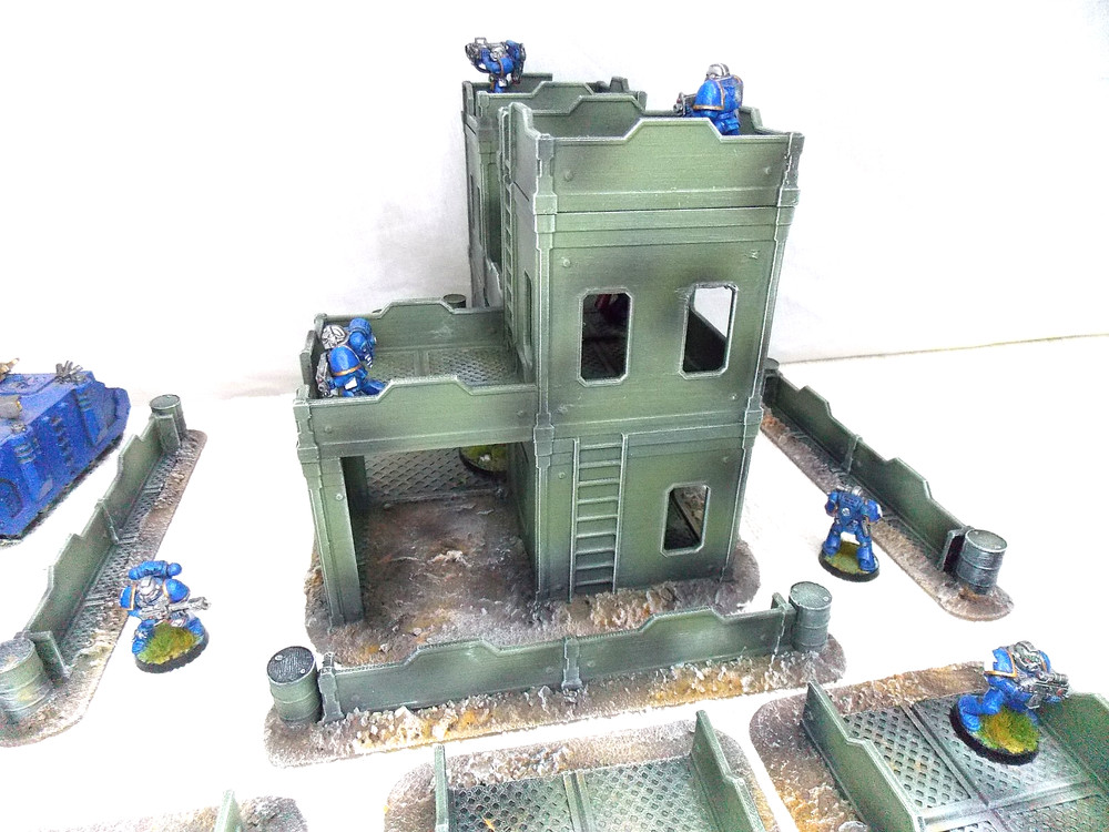 WARGAMING TERRAIN PAINTED 7 PIECE SET