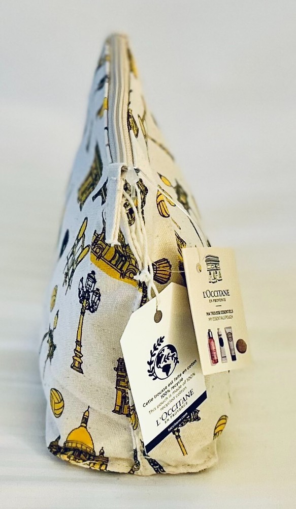 Authentic L'Occitane Limited Edition Paris Olympics Cosmetic Bag Eiffel Tower