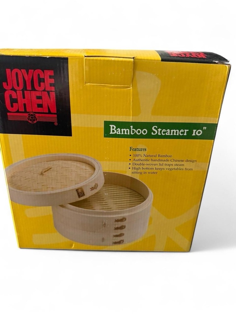2-Tier Bamboo Steamer Baskets, 10-Inch