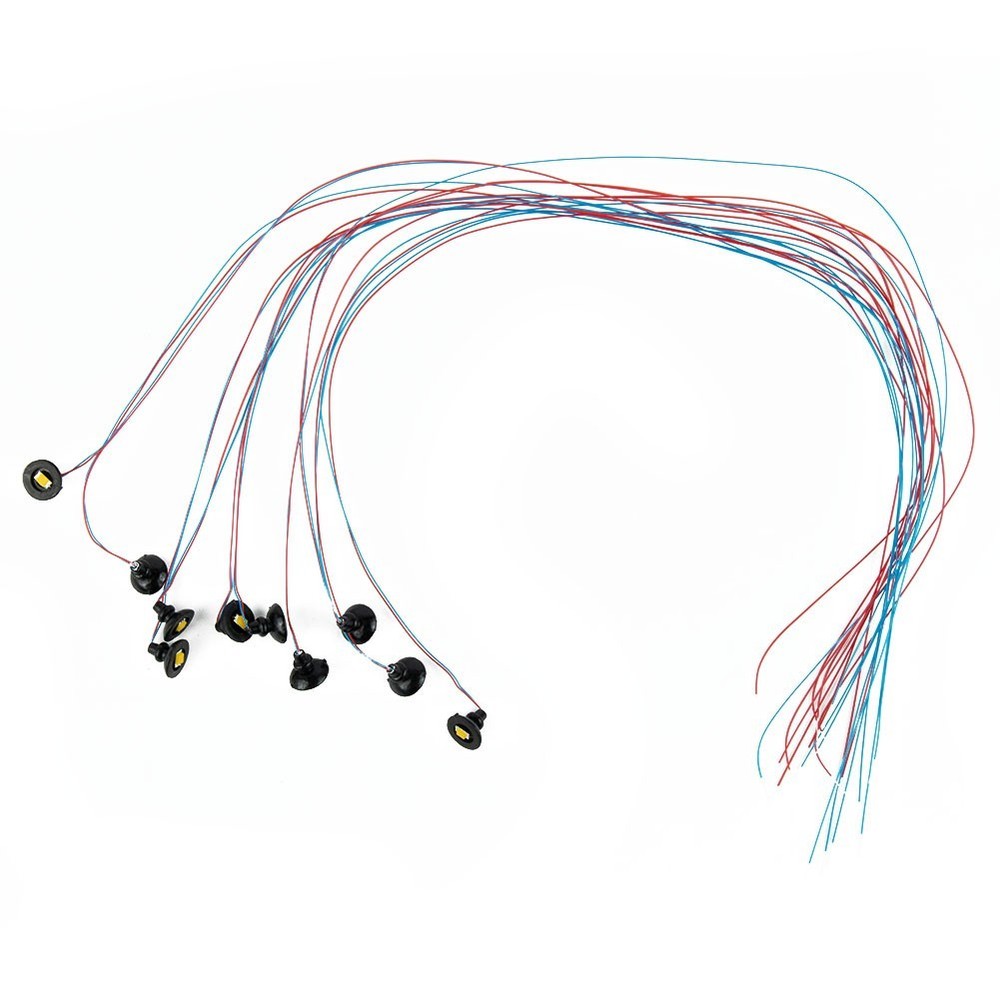 Model Train Scenery Decorations 10 Pack Black Wall Light LED Ceiling Lamps