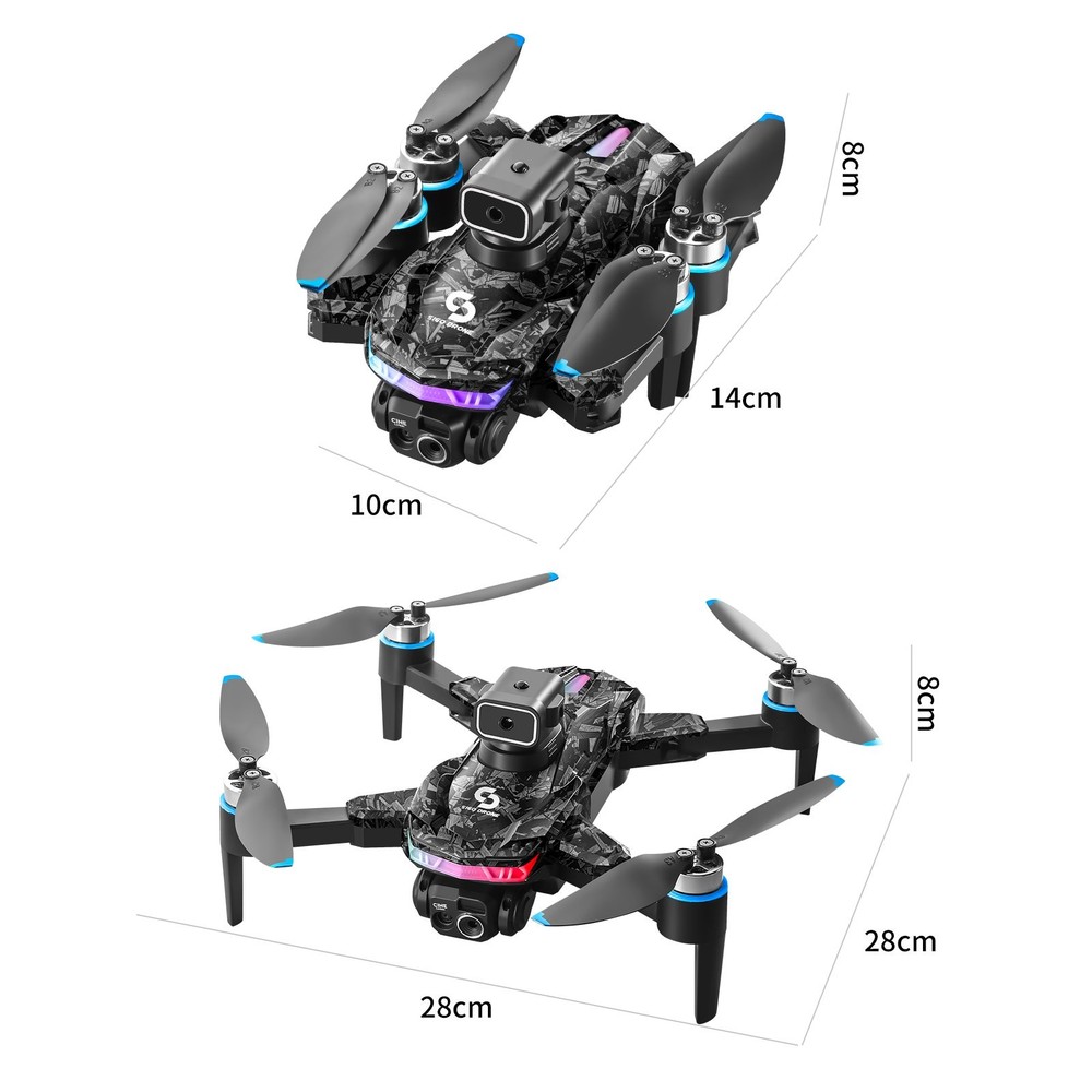 Drone WIFI FPV 4K Dual Camera Obstacle Avoidance Remote Control with Screen S160