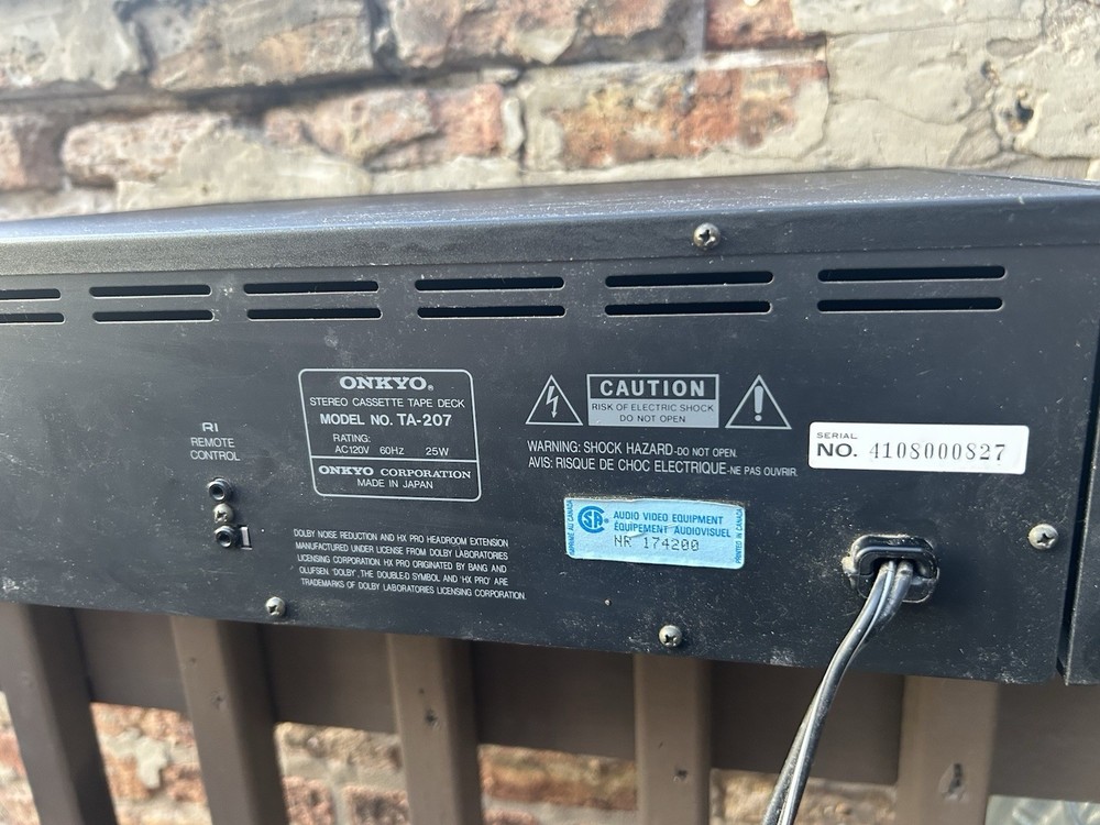 onkyo integra cassette deck TA-207