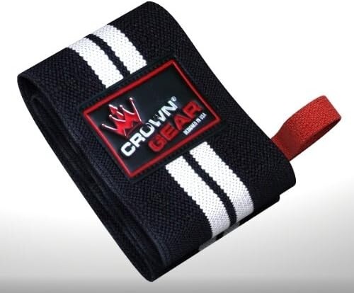Crown Gear Weight Lifting Wrist Support Wraps with Thumb Loop