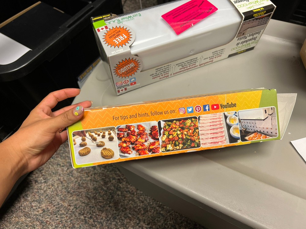 E-Zee Wrap 1000 Plastic Wrap Dispenser + 190’ Mega Size parchment Paper Roll!