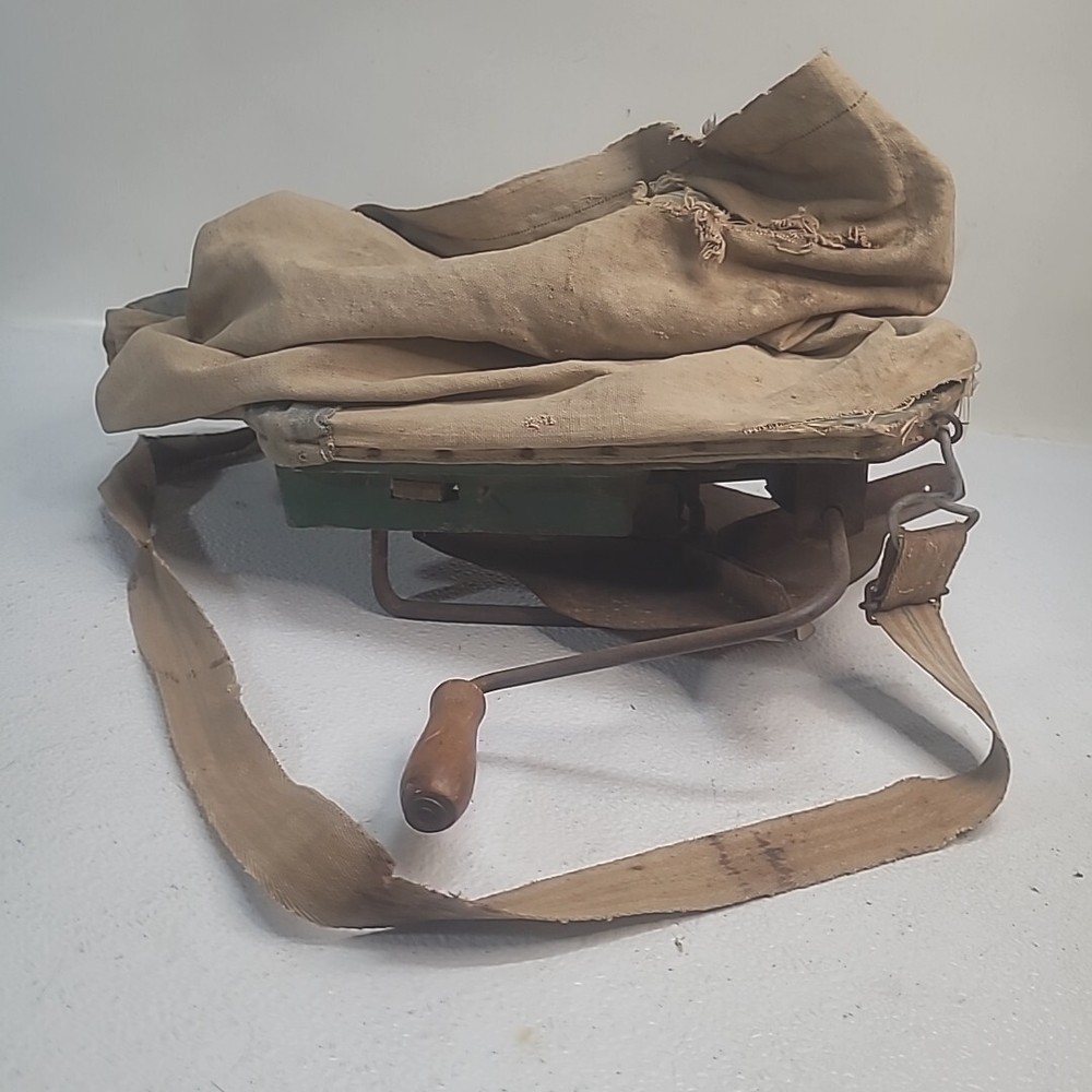 Vintage Broadcast Seed Spreader with Bag & Cyclone Hand Crank