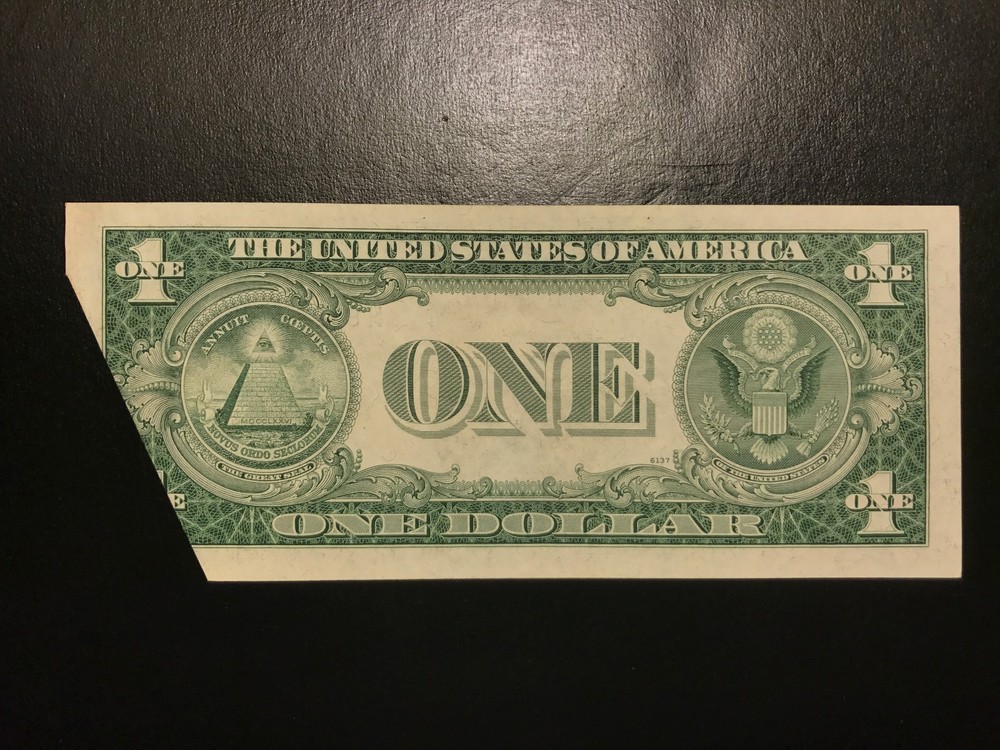 1935 E $1 Fold Over Major Error One Dollar Silver Certificate Uncirculated CU