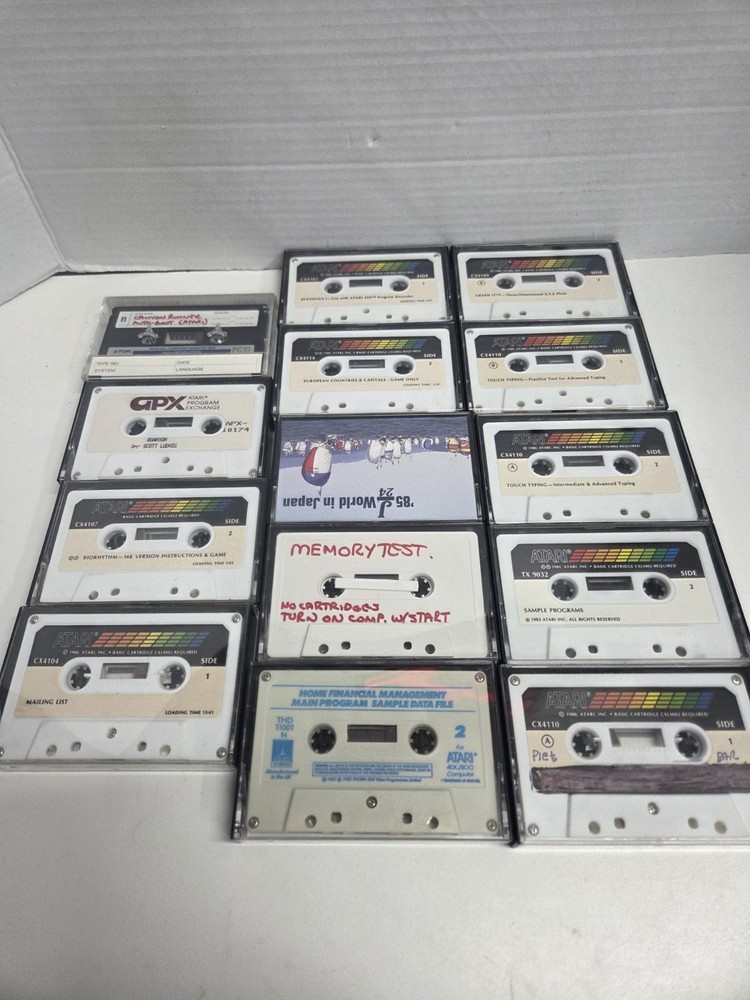 Vintage Atari Program Cassette Lot