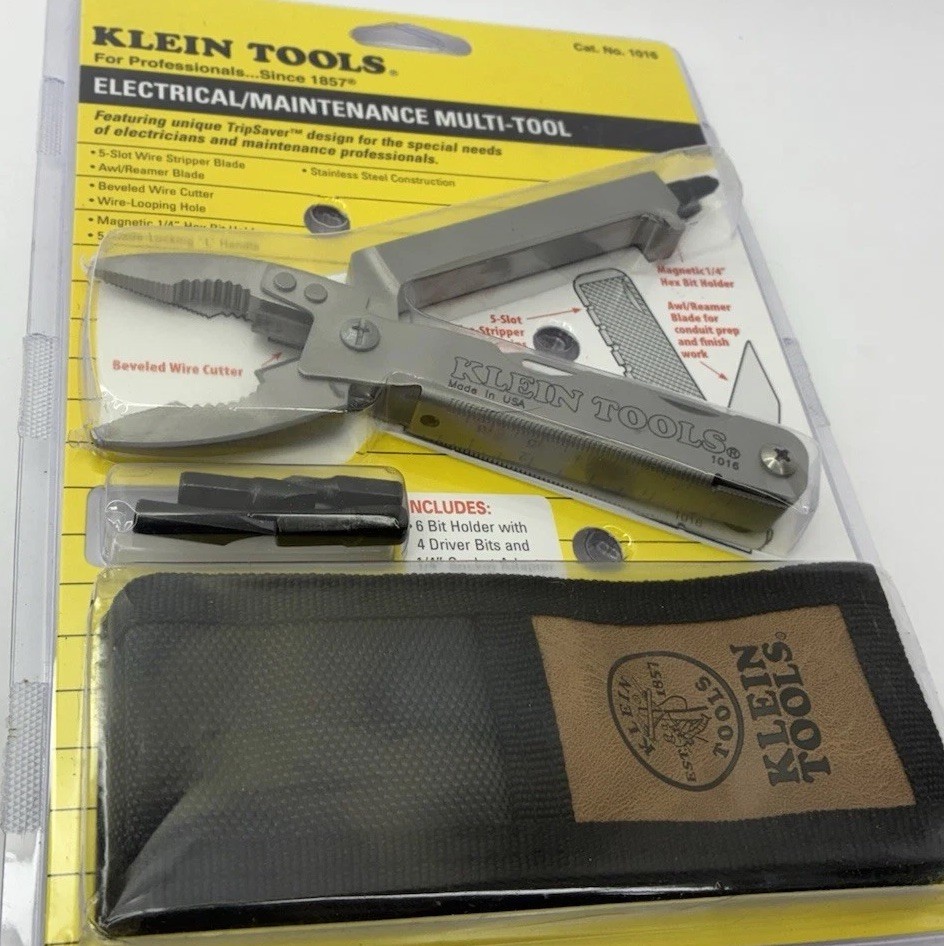 Klein Tools 1016 Electrical Maintenance Multi-Tool w/ Pouch & Bits – NEW Sealed