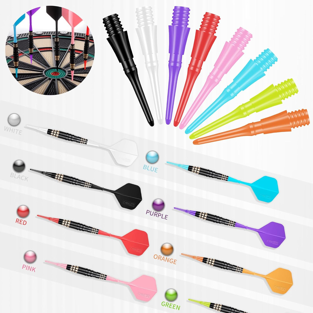 2BA Thread Soft Tip Dart Points - Plastic Dart Tips - 100 Pack Premium Replacem