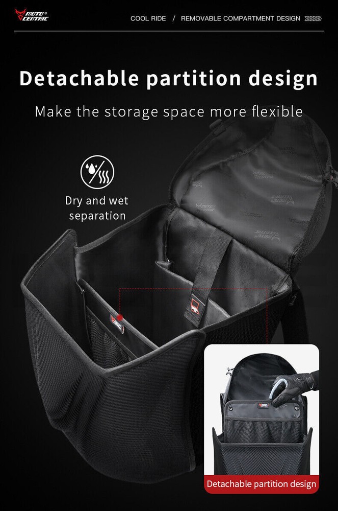 Flash Light Motorcycle Backpack Waterproof Helmet Luggage Backpack Accessories