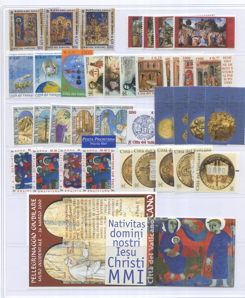 VATICAN 2001 VINTAGE CPL. 37V.+1BF+1LB **