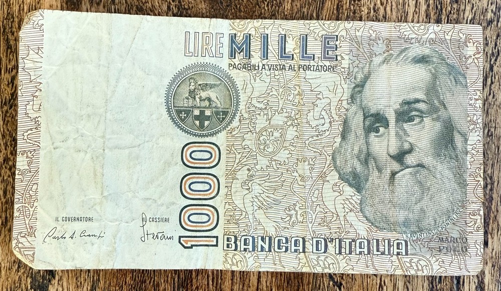 Italy 1000 Lire Note ~ Circulated