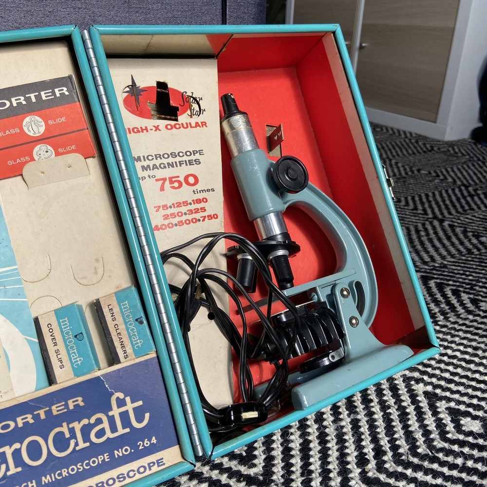 Vintage 1960 Lionel Porter Microcraft Microscope Lab W/ Extras - TESTED