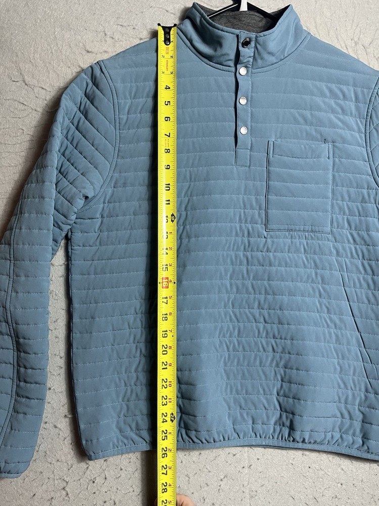 Onward Reserve Jacket Mens Medium Blue Snap Crosby Quilted Pullover Performance