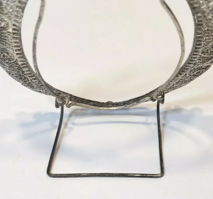 Filigree Wire Frame European Style Openwork Picture Frame Oval 3.5x2.75"