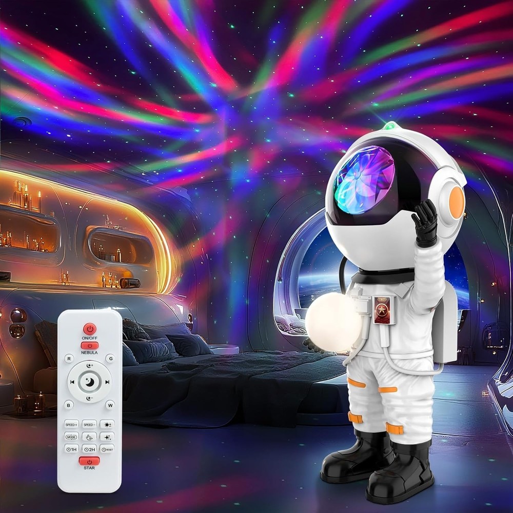 Astronaut Galaxy Projector LED Night Light with Timer and Remote Home Decor