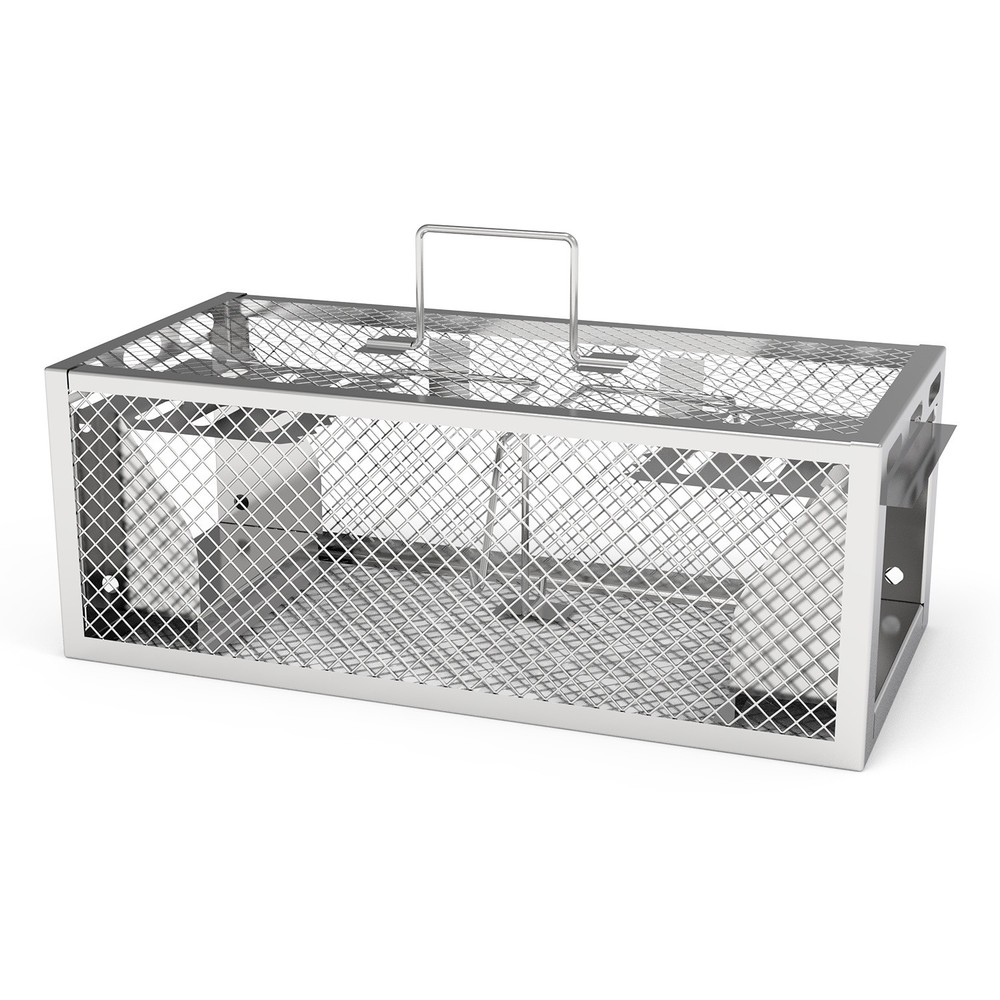 2 Pack Automatic Humane Rat Trap With Reusable Galvanized Iron Live Animal Cage