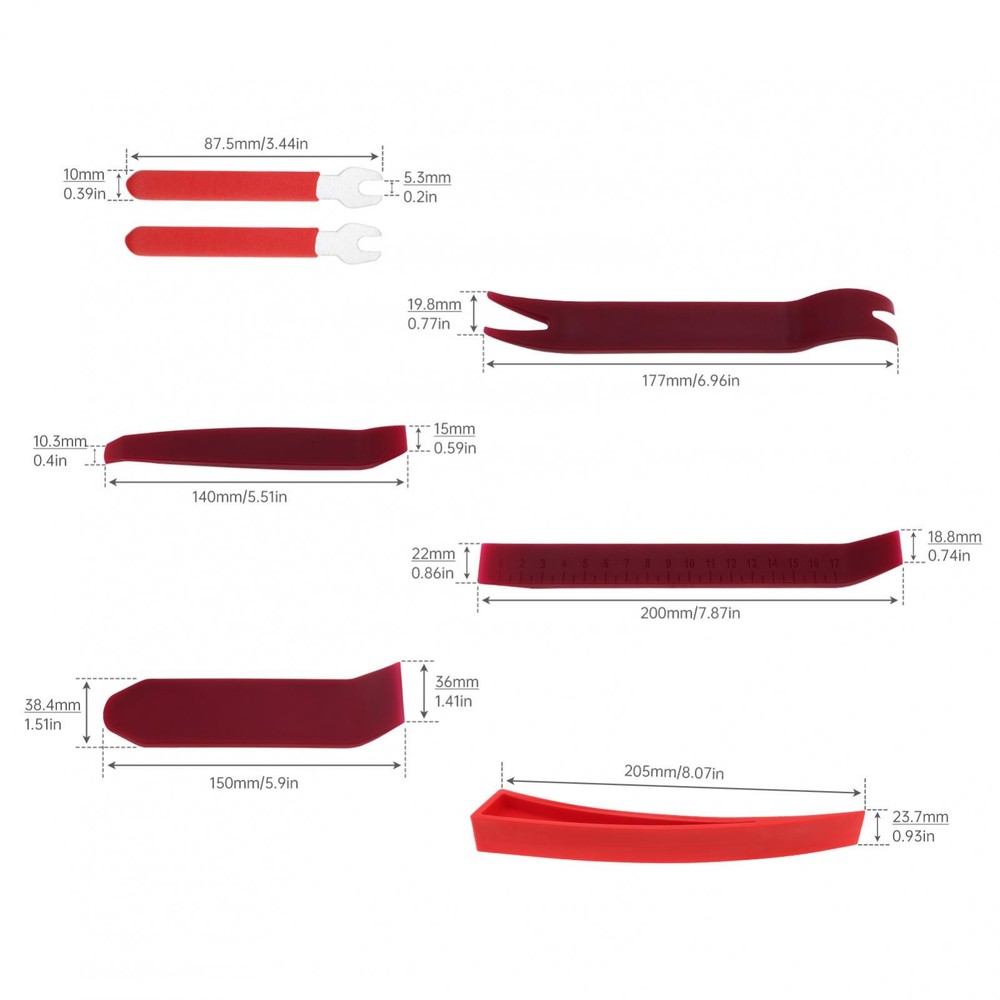 18PCS Fast Car Door Unlocking Kit Repair Tools Puller Interior Disassembly Tool