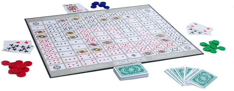 Jax Sequence - Original Sequence Game with Folding Board, Cards and Chips by Jax