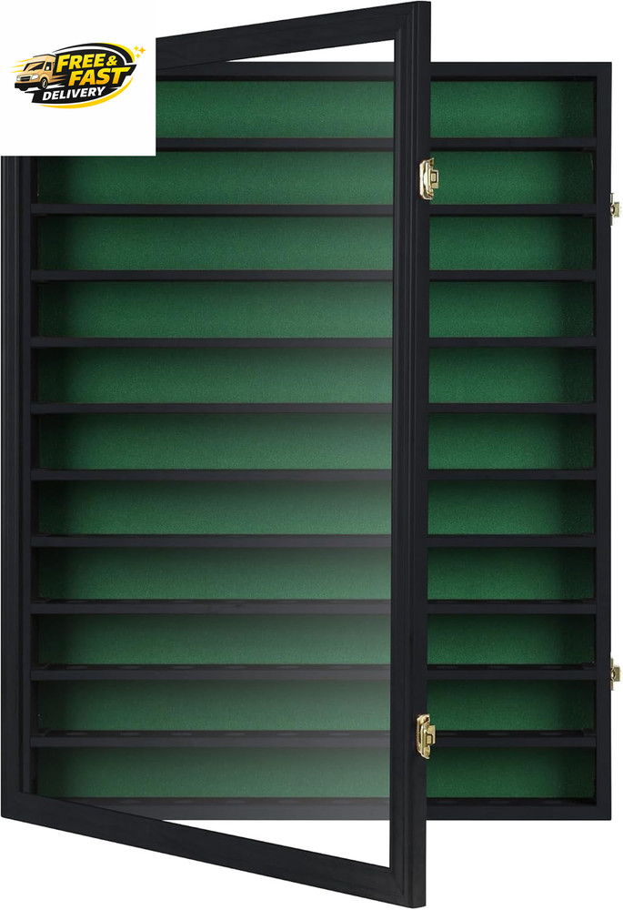 110 Golf Ball Display Case in Black Finish