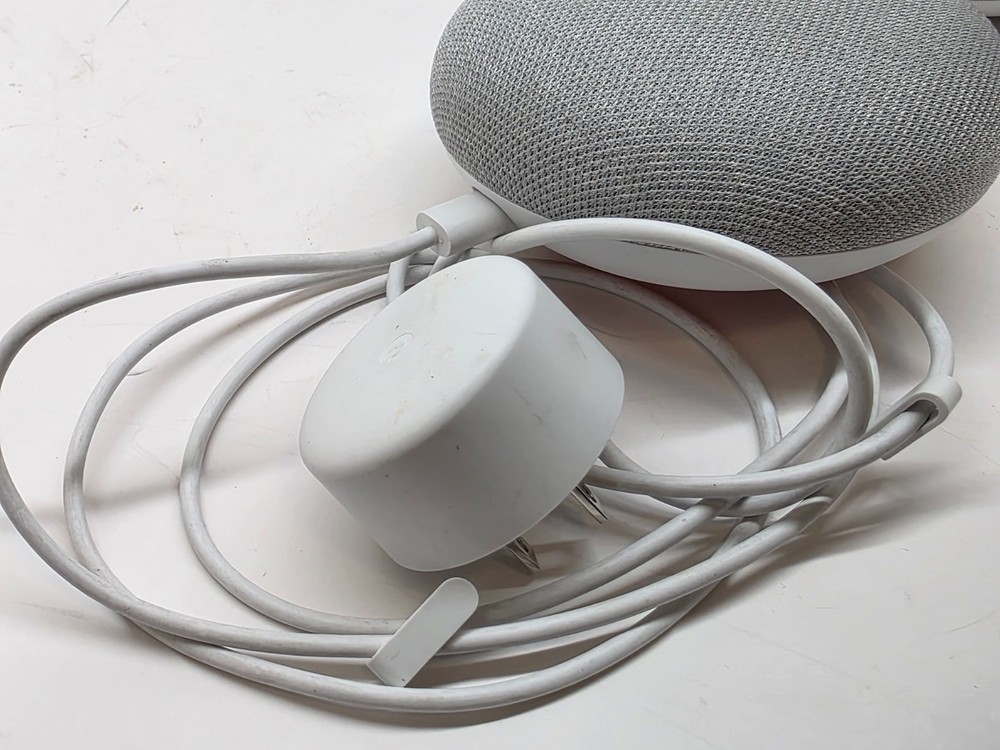 Google Home Mini HOA Smart Assistant Speaker Set Gray Top Orange Bottom