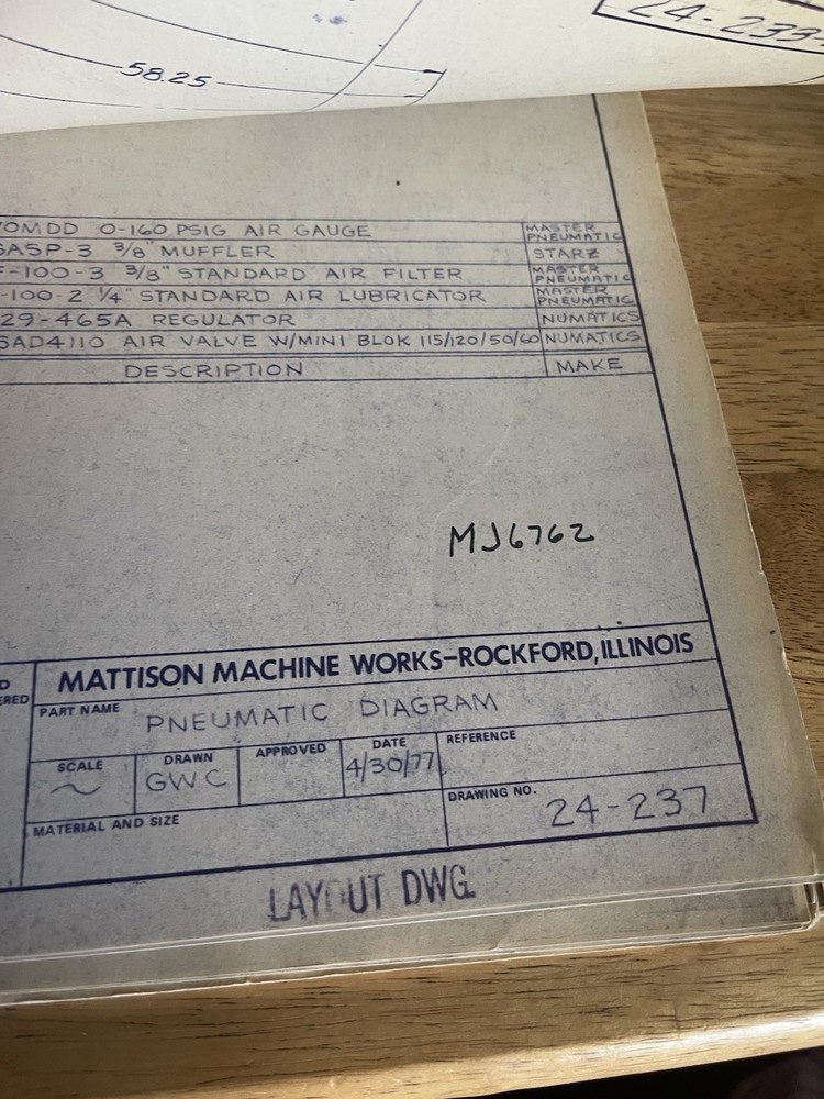 Mattison 42" Rotary Schematics-6 drawings