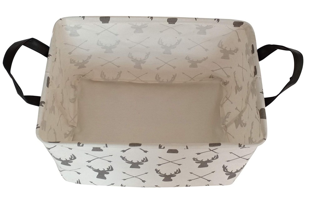 HUAYEE Rectangle Deer Pattern Gift Basket Storage Bin Laundry Hamper Storage ...