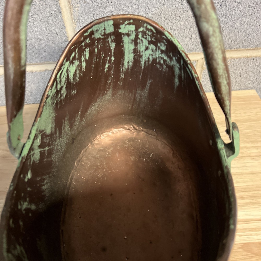 Solid Brass Small Bucket Basket Oval Flower Planter