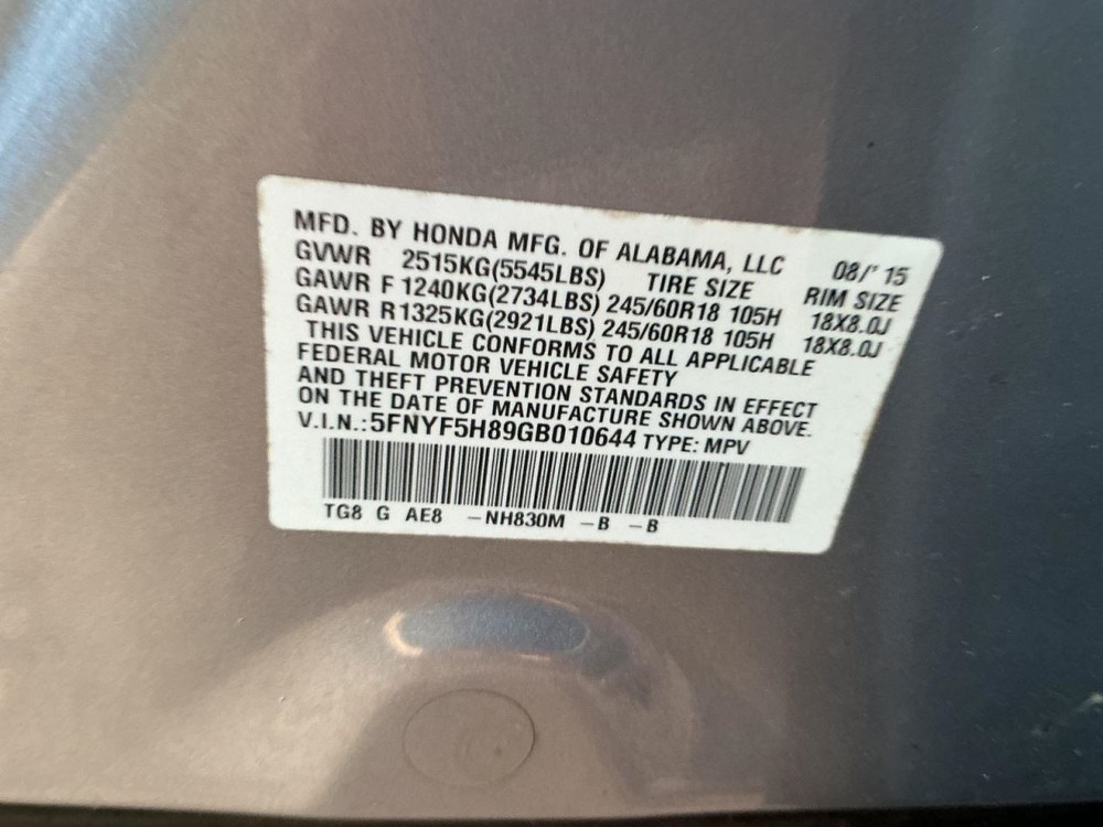 PILOT 2016 Glove Box 4993774