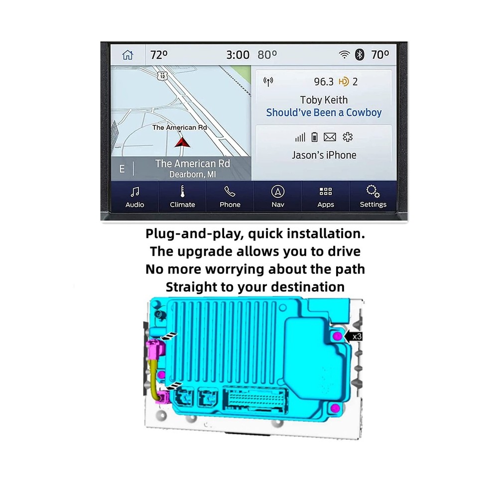 for SYNC3 APIM Module, SYNC3 APIM Module 2024 Latest NA 222 Map Support Apple...