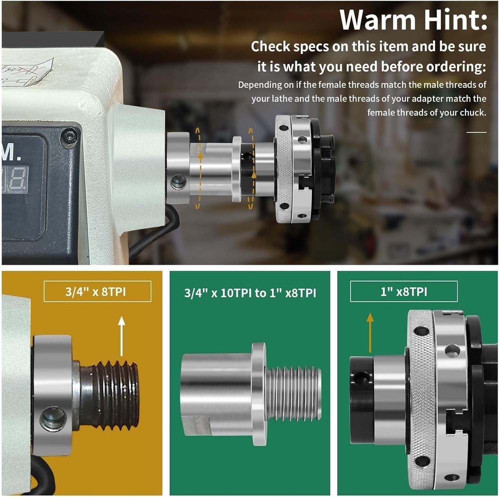 Universal Woodworking Lathe Spindle Adapter for Enhanced Compatibility